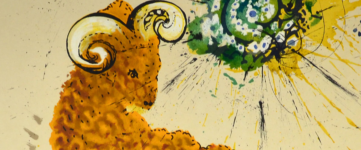 Detail from Salvador Dali's "Aries" print from his Signs of the Zodiac Series