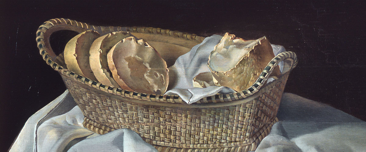 Detail from Salvador Dali's painting "The Basket of Bread"