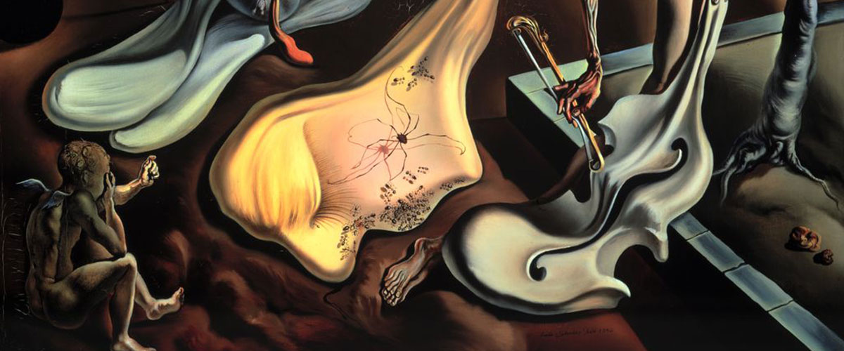 Detail from Salvador Dali's painting "Daddy Longlegs of the Evening-Hope!"