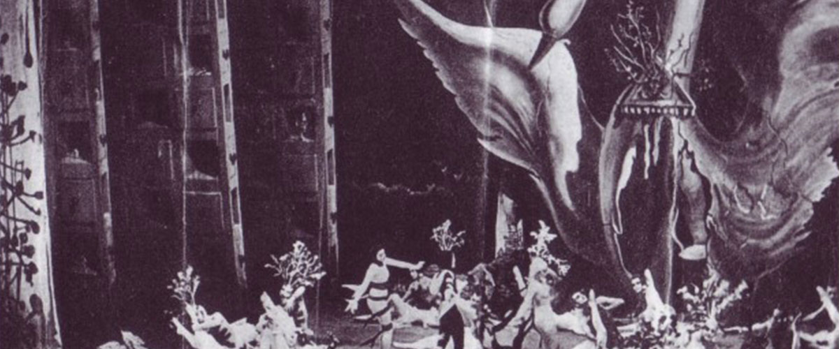 Photograph of Salvador Dali's set design for the Bacchanale ballet
