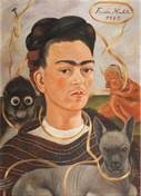 Frida Kahlo Self-Portrait with Small Monkey,
