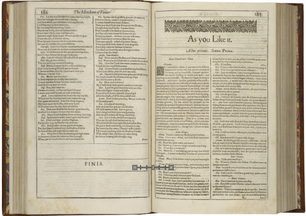As You Like It first folio