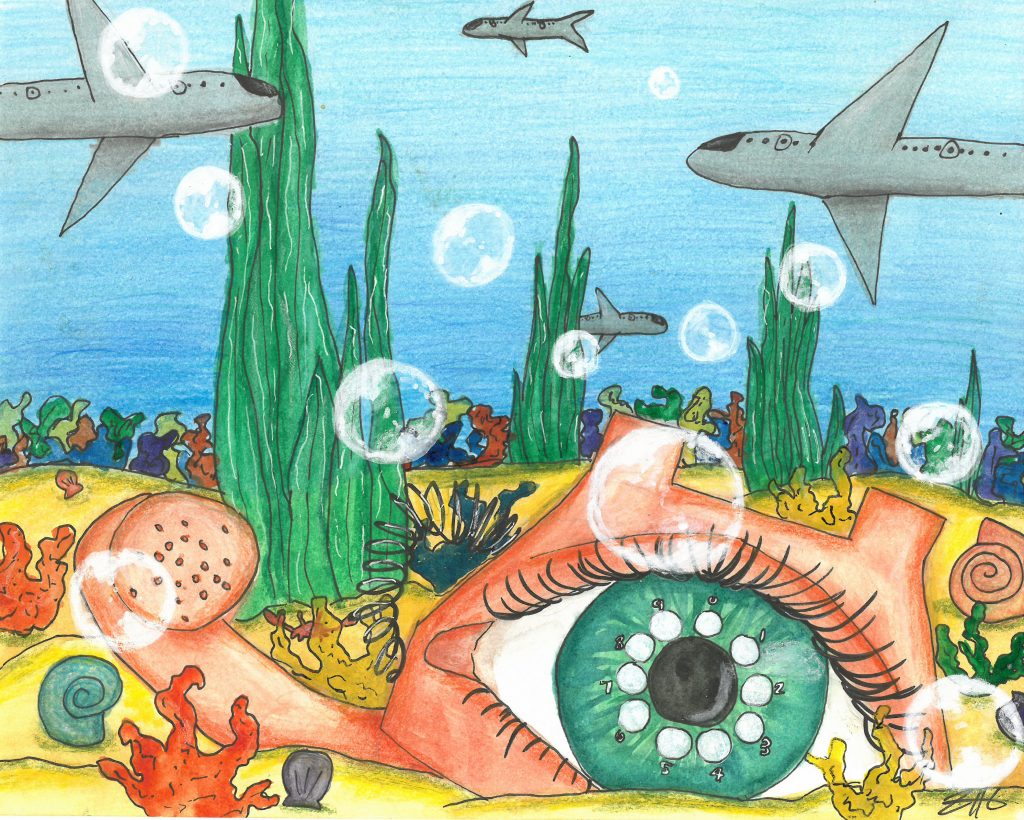 Student Surrealist Art Exhibit Submission, Pollution