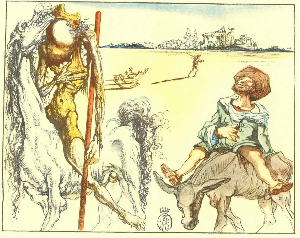 Don Quixote Dali Illustration