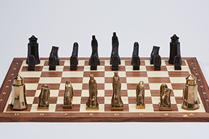 Detail of Dali's Chess Set - an homage to Marcel Duchamp