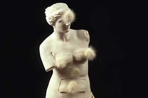 Detail of Venus de Milo with pom poms