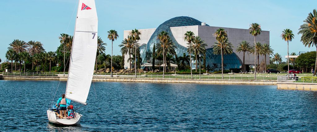 Waterfront view of The Dali Museum
