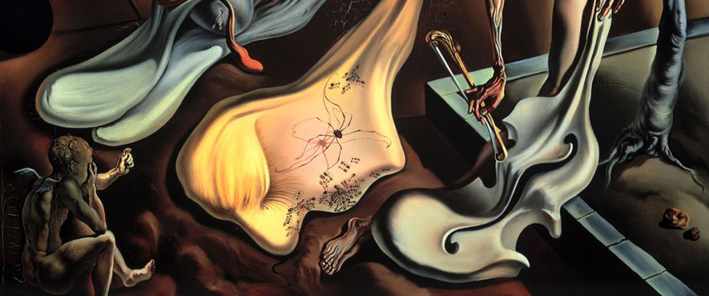 Detail from Salvador Dali's "Daddy Longlegs of the Evening-Hope!"