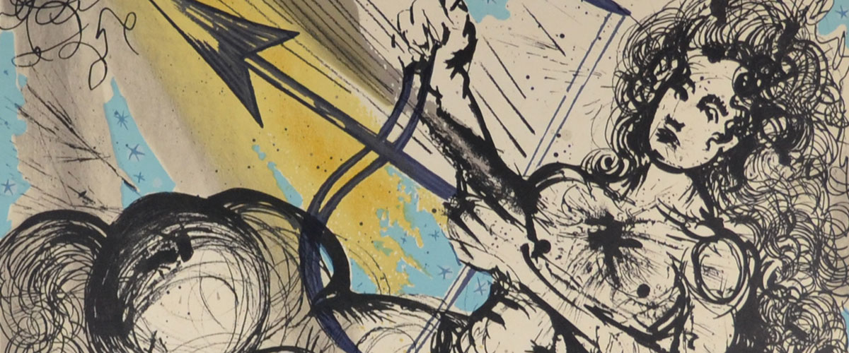 Detail from Salvador Dali's "Sagittarius" Print