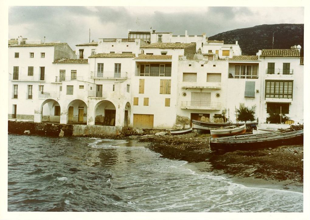 Cadaques buildings and beach front.