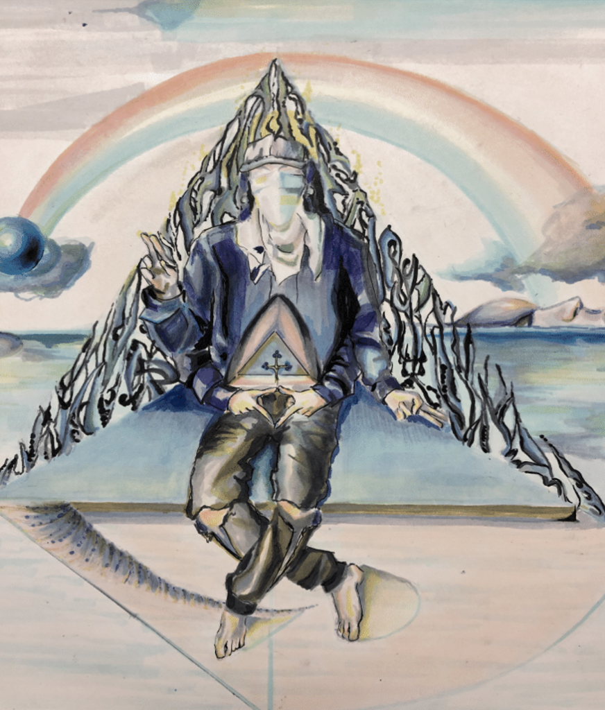 "Natural Religion" by Britney Meza .The Dali's Student Surrealist Art Exhibit