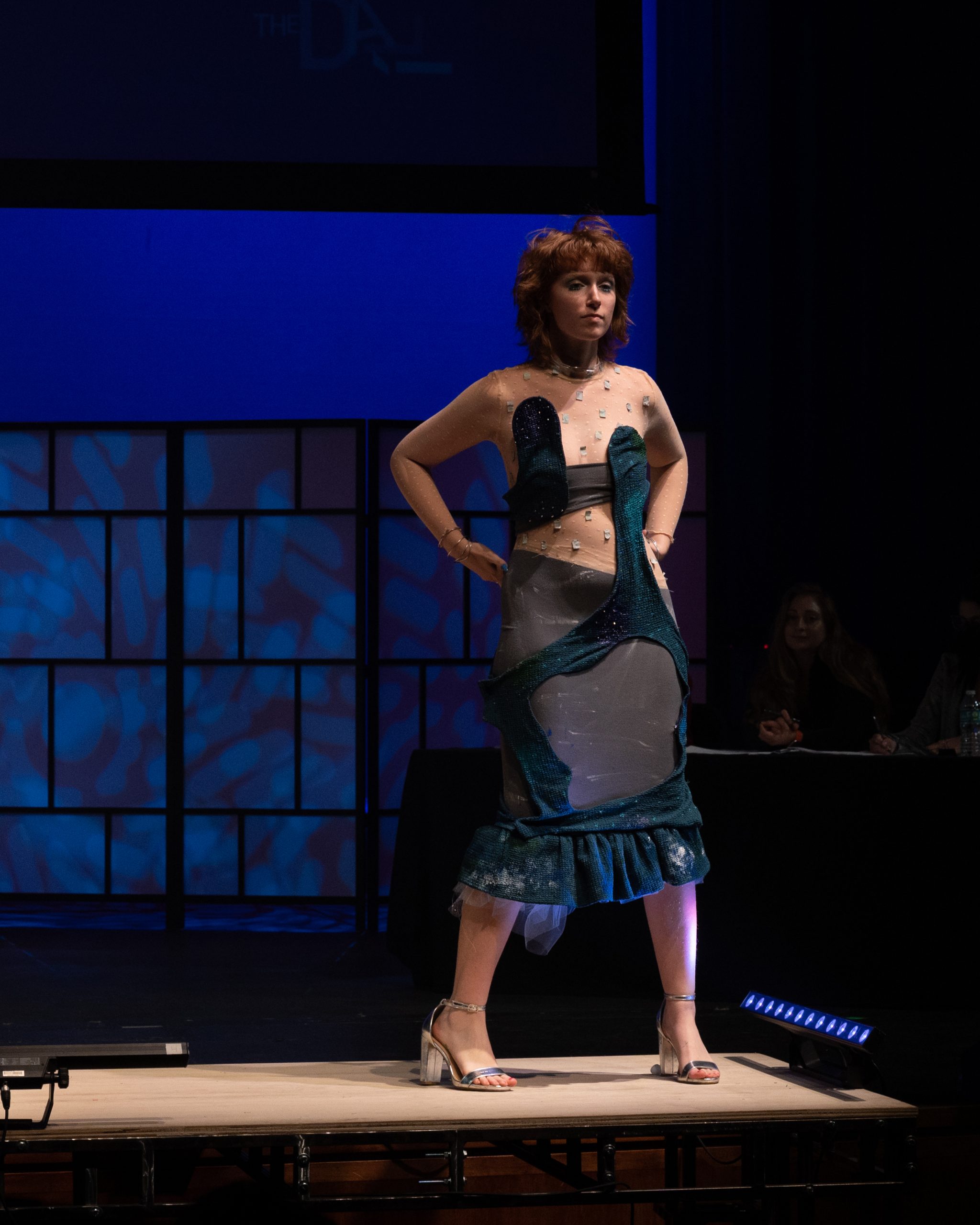 Nina Parker Trendy Plus Size Mesh Panel Bodysuit, Created for