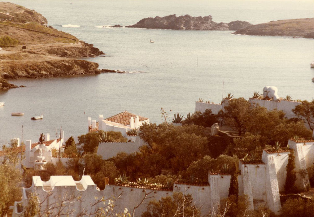 Dali's Port Lligat home. Photograph taken from behind his home, overlooking the water. 