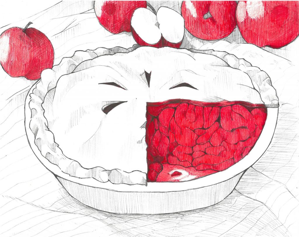 A sketch of an apple pie