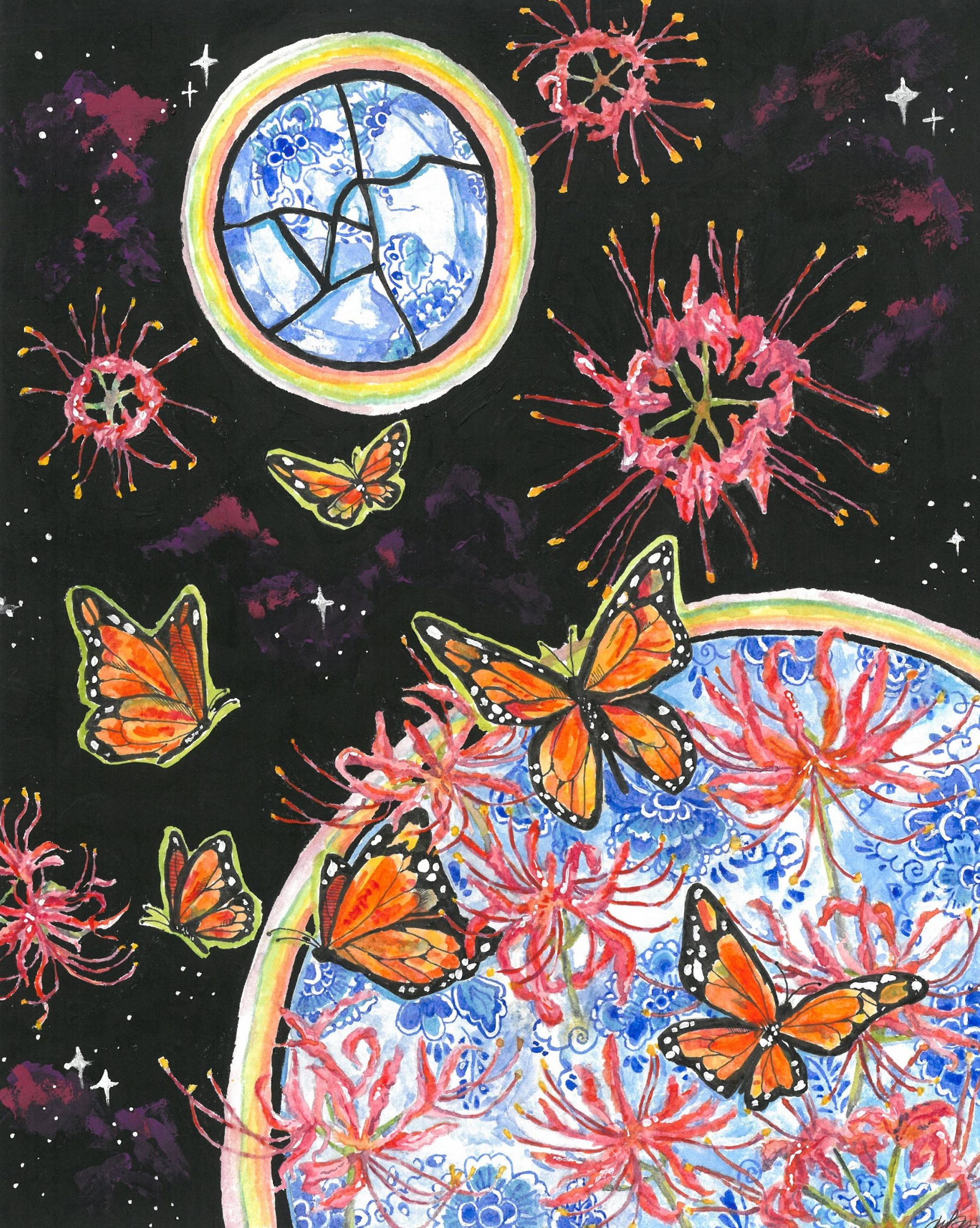 Butterflies in space