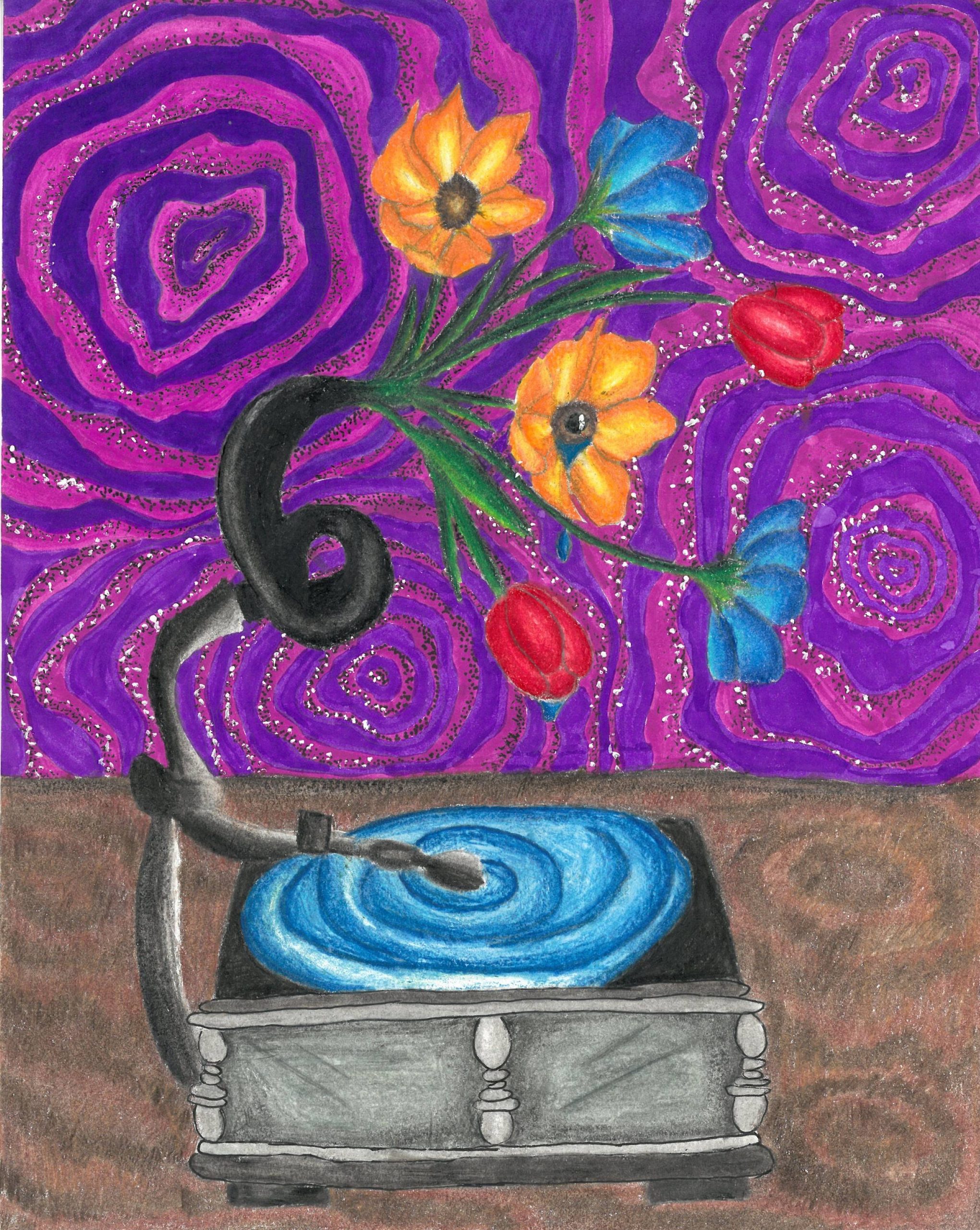Student Surrealist Art Exhibit, The Blooming Sound of Nature  
By Chloe Wilson 
