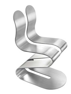 A modern silver chair
