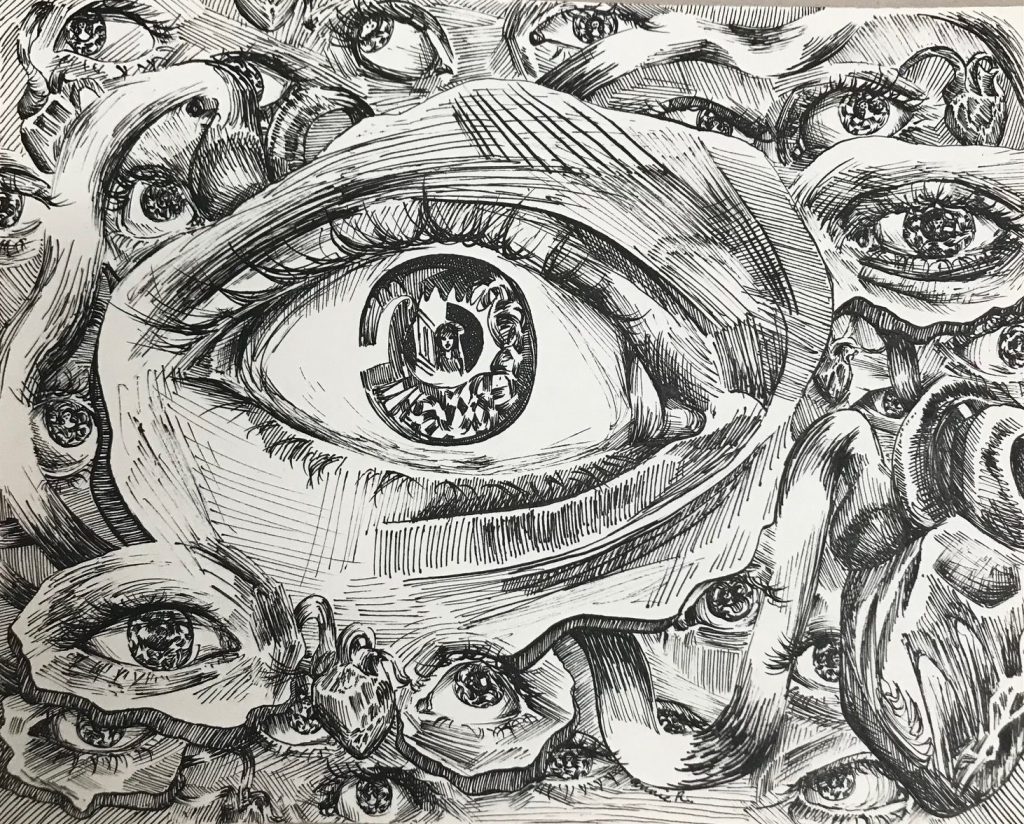 The Dali's Student Surrealist Art Exhibit, Windows to the Soul by Anne Reichle