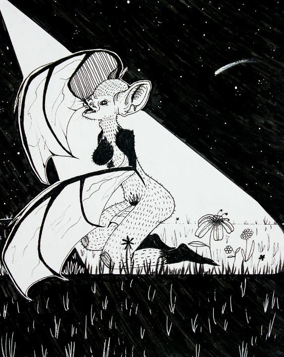 The Dali's Student Surrealist Art Exhibit, Bat Girl by Brooke Hagans