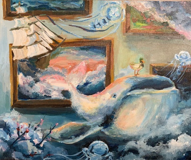 The Dali's Student Surrealist Art Exhibit, Floating Water by Tina Ni

