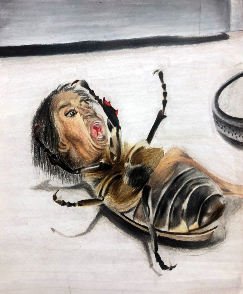 The Dali's Student Surrealist Art Exhibit, Waking Nightmare by Yaditzel Mendoza