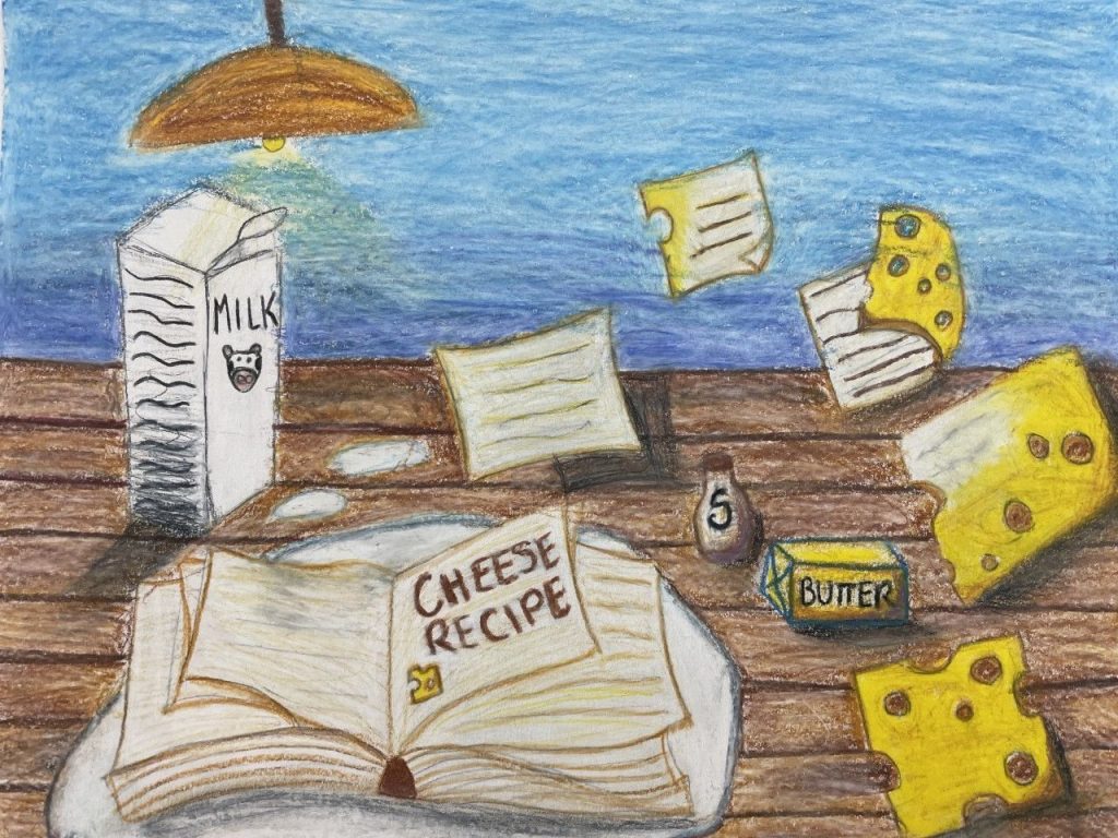 The Dali's Student Surrealist Art Exhibit, The Cheese Recipe by Sharon Hecker