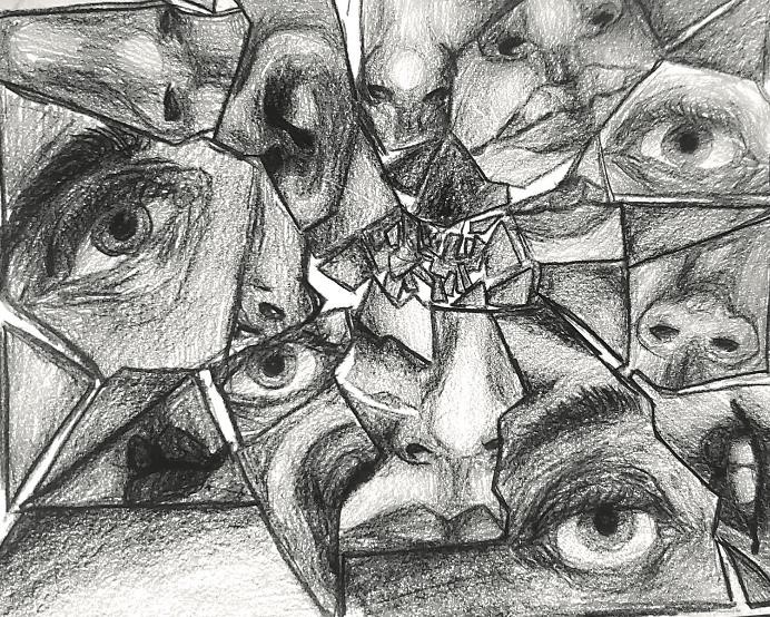 A sketch of multiple eyes
