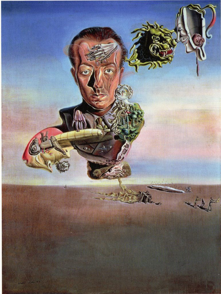 Portrait of Paul Eluard by Dali.