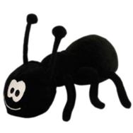a black stuffed toy ant